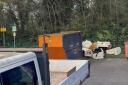 Furniture dumped at the Pitreavie Business Park.