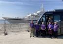 Scott with the volunteers from Cruise Forth who provide a free shuttle service to Dunfermline city centre.