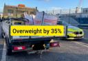 The vehicle was 35 per cent overweight