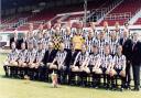 The Dunfermline Athletic squad at the start of the 1996-97 season.