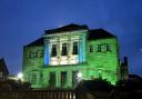 Dunfermline’s Carnegie Hall and Library were lit up green last weekend in support of Samaritans.