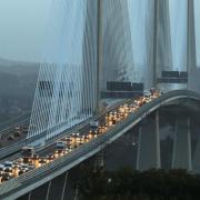 Major delays after two three car smashes on the Queensferry Crossing.