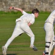 Dylan Wood, pictured against Clackmannan County 2s last weekend, impressed for Dunfermline and Carnegie Second XI in their win over Galashiels Second XI. Photo: Graham Lindsay.