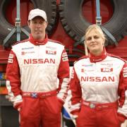 Louise Aitken-Walker MBE and Tina Thorner (pictured with Colin McRae) will be at Knockhill for the McRae Rally Challenge. Photo supplied by Knockhill Racing Circuit.
