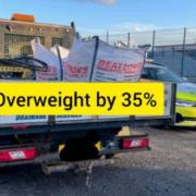 The vehicle was 35 per cent overweight
