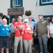 Some of the locals who helped to save the Red Lion Inn in Culross. Photo: Jim Payne.