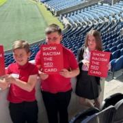 Three pupils from Carnegie Primary School were named as finalists and were the only representatives at the Show Racism the Red Card ceremony at Murrayfield.