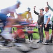 Crowds flocked to the streets as the men's elite road race passed through Culross.