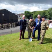 The groundbreaking ceremony at Dunfermline's Army Reserve Centre.