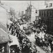 The jubilee procession of Dunfermline Cooperative Society in 1891.