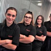 ExxonMobil's new apprentices Hannah Pirie, Chloe Millar, Mia Conroy and Charlie Duffy.