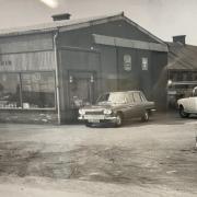 The garage in Golfdrum Street when it was owned by William Rennie.