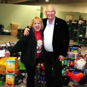 Provost of Fife Jim Leishman, pictured with Sandra Beveridge from Dunfermline Foodbank, was one of many who kindly contributed to the Press Christmas Toy Appeal last year.