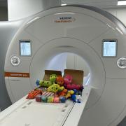 A group of volunteers have donated toys for children to use when they are having an MRI scan.