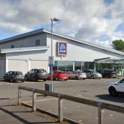 Miller caused damage to a window at the Aldi store in Kirkcaldy.