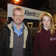 Oliver and Harriot at Aberdour station (c) David Wardle