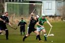 Aberdour Shinty Club's last match was against Beauly in March 2020. Photo: John Fullerton.