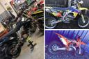 The motorbikes were taken from a business premises on Carnock Road.