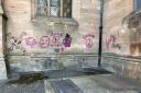 The vandalism at Dunfermline Abbey. Pic: Abbey Church of Dunfermline Facebook.