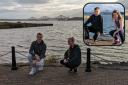 Then and now: Ukrainian teenager Andrey with Skye Niven look out to the Forth Bridges in 2011 and 2022.