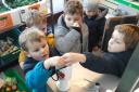 Children from Camdean Nursery visited EATS Rosyth to learn about growing and sharing food.
