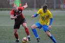 Rosyth, in action against Dunipace at home last month, secured a 5-0 away win on Saturday. Photo: David Wardle.