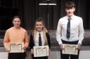 Lauren Vesty, Blythe Shand and Robbie Dowall after performing in the final of the Rotary Scotland North District Young Musician of the Year competition.