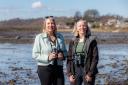 Councillor Jan Wincott, Fife Council’s Spokesperson for Environment and Climate Change and Lindsay Bamforth, Fife Nature Information Officer at The Ness, Torry Bay Nature Reserve, Torryburn.