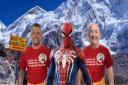Duloch Spiderman Dave Roper and his dad Kevin are raising funds for  the Edinburgh Children's Hospital Charity by trekking to Everest Base Camp. Image: Dave Roper