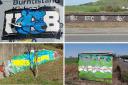 Graffiti relating to Rangers fans' group Union Bears has appeared in Cowdenbeath, Crossgates and Hill of Beath.