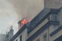 A fire broke out yesterday evening above Khushi's restaurant in Dunfermline city centre.