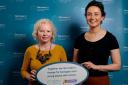 Claire Baker MSP with Sarcoma UK advocate Beth Keller.