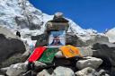 The memorial at Everest Basecamp left by Dave Roper as a tribute to his dear friend Connor Burns.