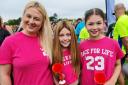 Last year's Race for Life Fife starter Saoirse O'Halloran (centre) with her mum Julie Keith and sister Aoife.