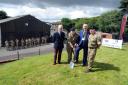 The groundbreaking ceremony at Dunfermline's Army Reserve Centre.