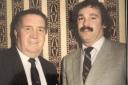 The late great Jock Stein, who managed Dunfermline, Celtic and Scotland, and fellow ex-Pars boss Jim Leishman.