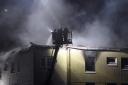 A large blaze broke out at a block of flats at Francis Street in Lochgelly.