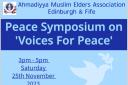 Peace Symposium poster