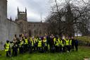 Volunteers who took part in the community clean up of Dunfermline city centre on Sunday.