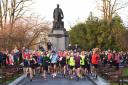 Dunfermline's New Year Park Run at Pittencrieff Park.