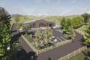 An image of what the new holiday park and cafe on the outskirts of Kelty will look like.