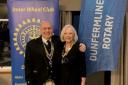 Inner Wheel President Wendy Spence and Dunfermline Rotary President Alan Condie.