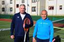 Dunfermline Tennis Club's head coach, Mike Russell (left), and coach Alan Russell (right).