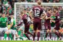 Robertson tried to enter the field of play during the Scottish Cup semi-final between Hibs and Hearts in April 2022.