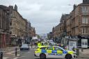 Victoria Road in Glasgow, closed in both directions due to a police incident