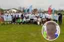 A group of 44 fundraisers took part in the Kiltwalk to help little Dunfermline boy Jamie Tierney