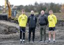 Lewis McCann, James McPake, David Cook and Matty Todd attended a breaking ground ceremony at the site of Dunfermline Athletic's new training ground.