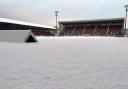 East End Park has been left unplayable due to snow.