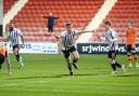 Matty Todd opened the scoring on his 100th appearance for Dunfermline in their win over Dundee United on Friday night.