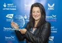 Alessia Palmieri, pictured with her Tennis Scotland prize, was named as Development Coach of the Year at the LTA Awards.